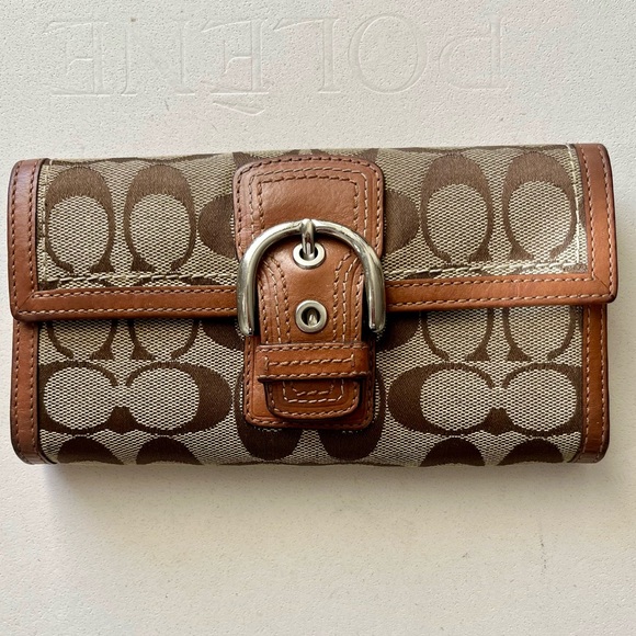 Y2K Coach Brown and Tan Signature Wallet - Picture 15 of 15